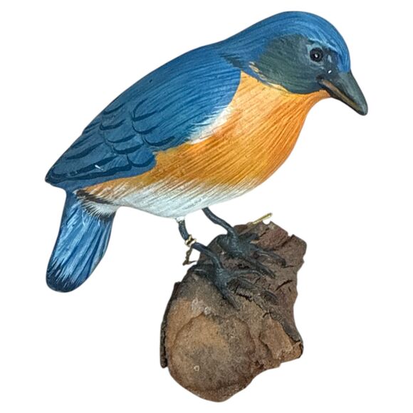 Ganz Eastern Bluebird Figurine Resin on Wood Base w/ Tag Songbird Collectible - Picture 4 of 7